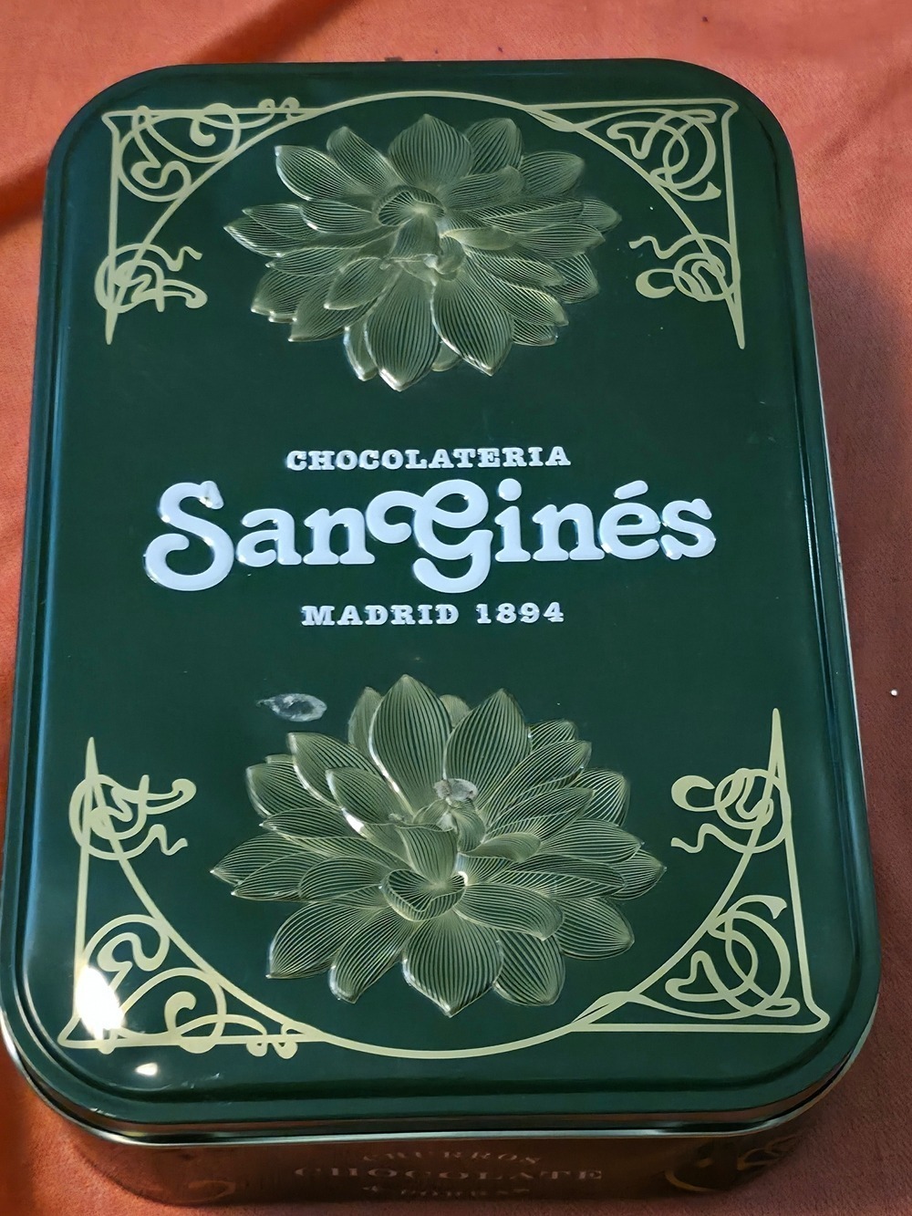 4/$25 Deal! Vintage Green and Gold San Ginés Decorative Tin